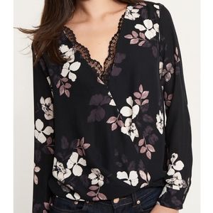 Dynamite floral wrap blouse
